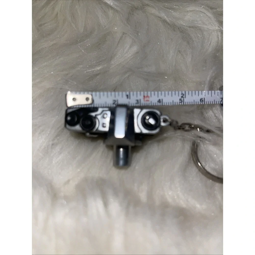 Vintage Old Black & Gray Mini Toy Camera Keychain